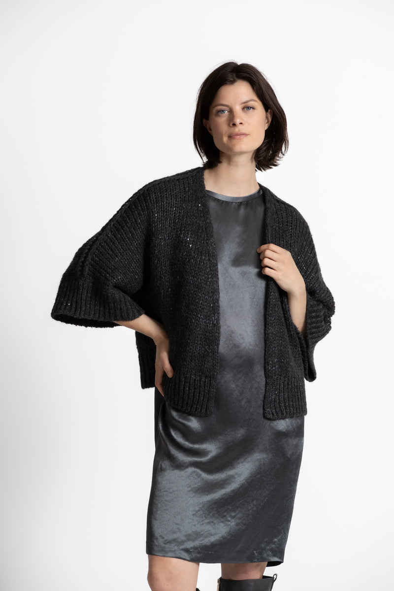 Felca donkergrijze cardigan