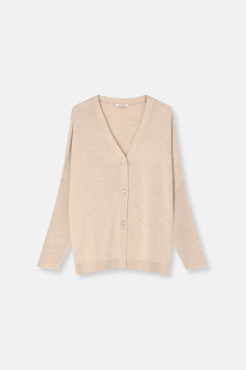 Fender beige tricot cardigan