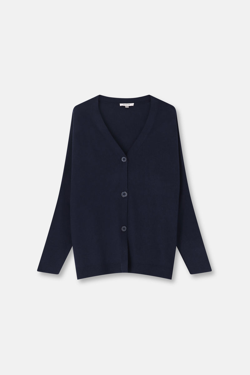 FENDER Blue jersey cardigan