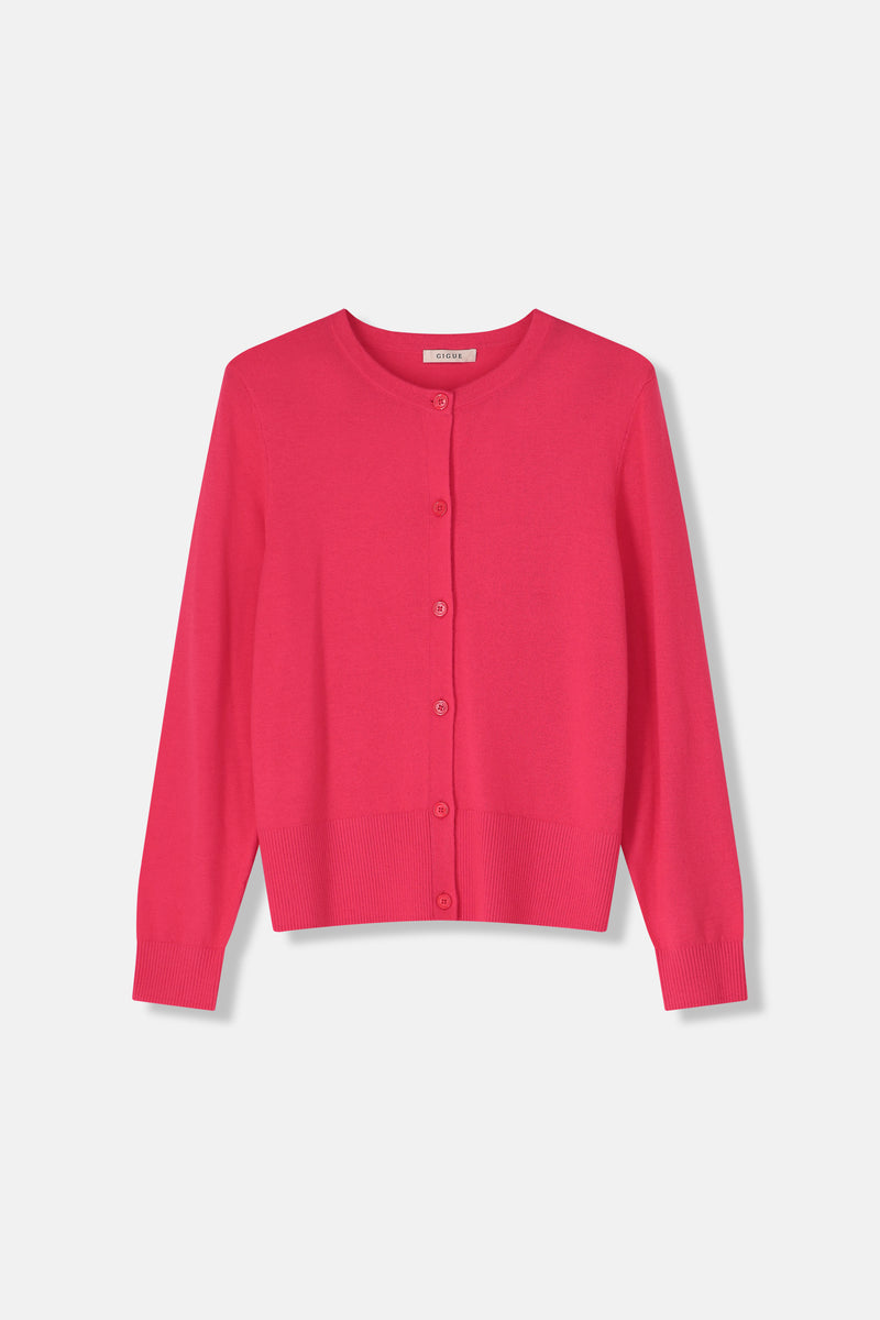 Fenset  roze tricot cardigan