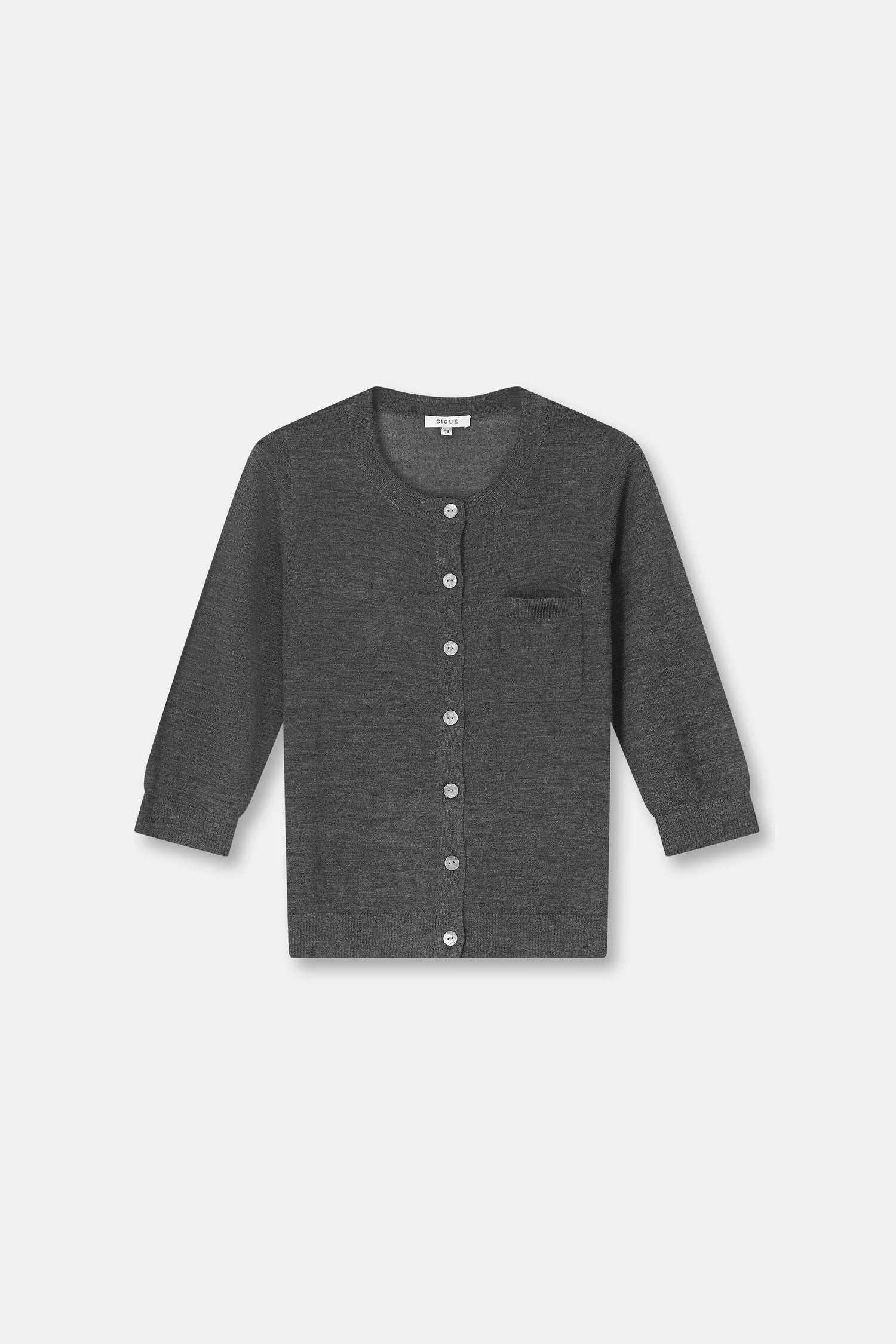 FOLIE Grey jersey cardigan