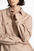 HALMAR Blouse beige à col polo