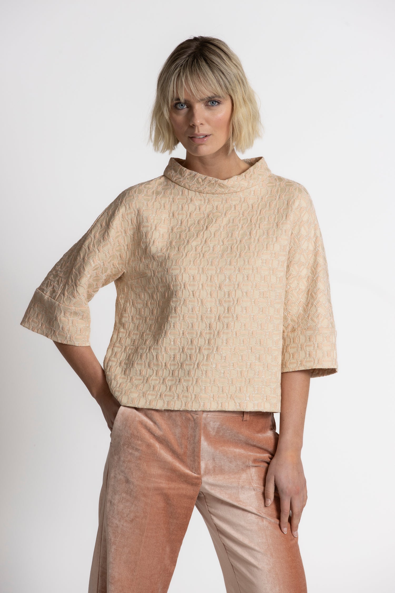 Happy beige-roze top