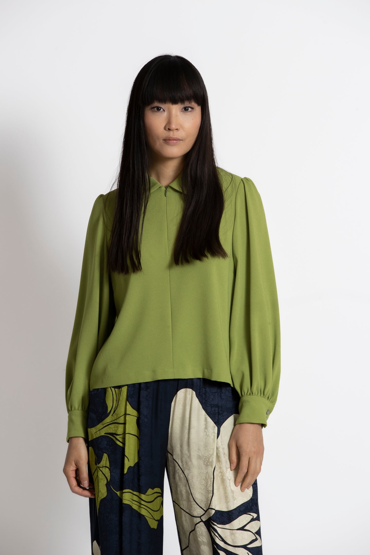 Hike groene blouse met rits