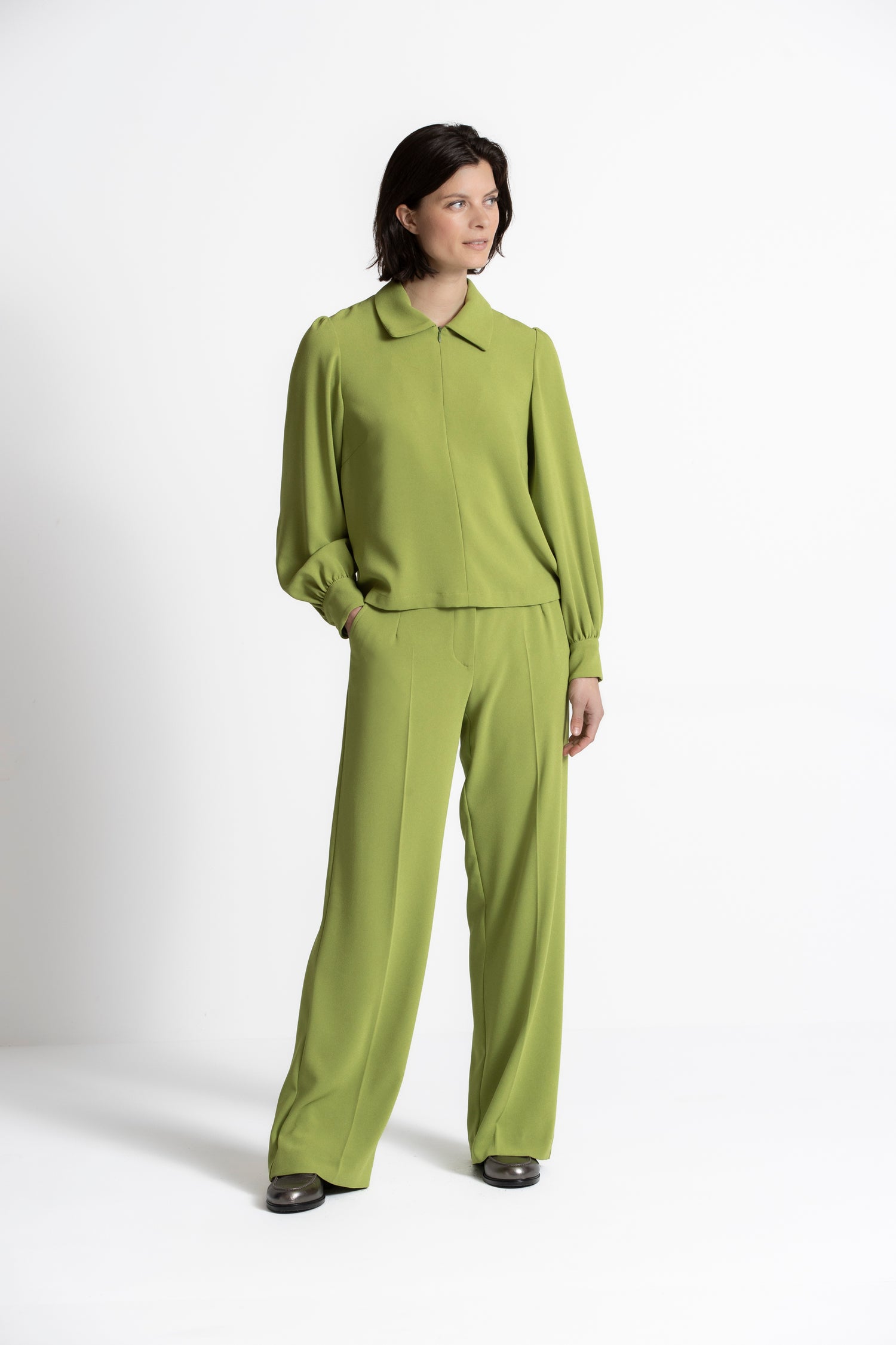 Hike groene blouse met rits