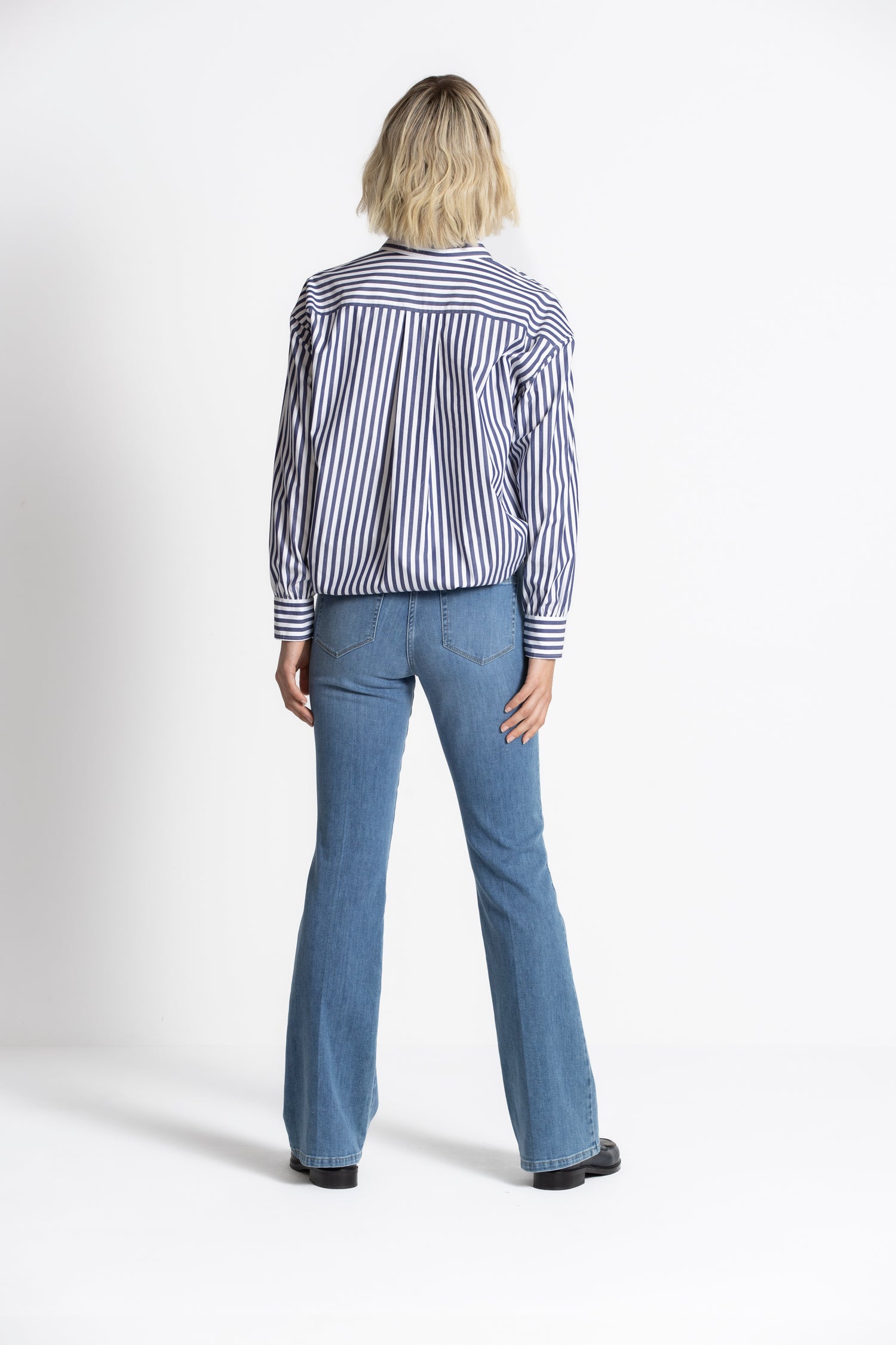 HUDSON Blue-white striped blouse