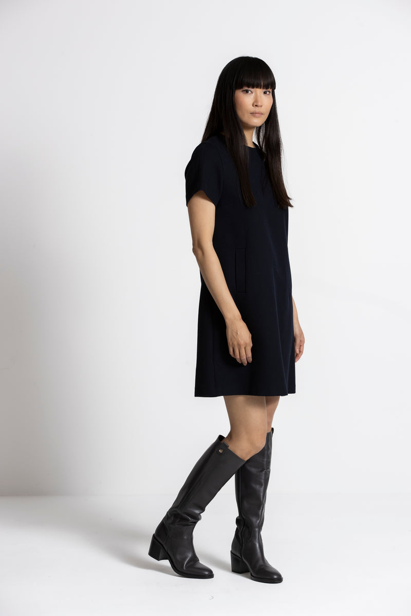 KAMARO Blue short A-line dress