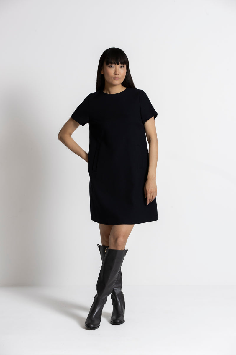 KAMARO Blue short A-line dress