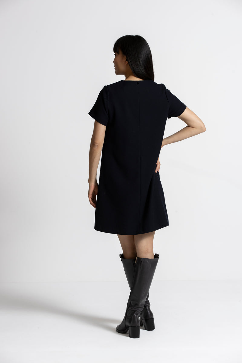 KAMARO Blue short A-line dress