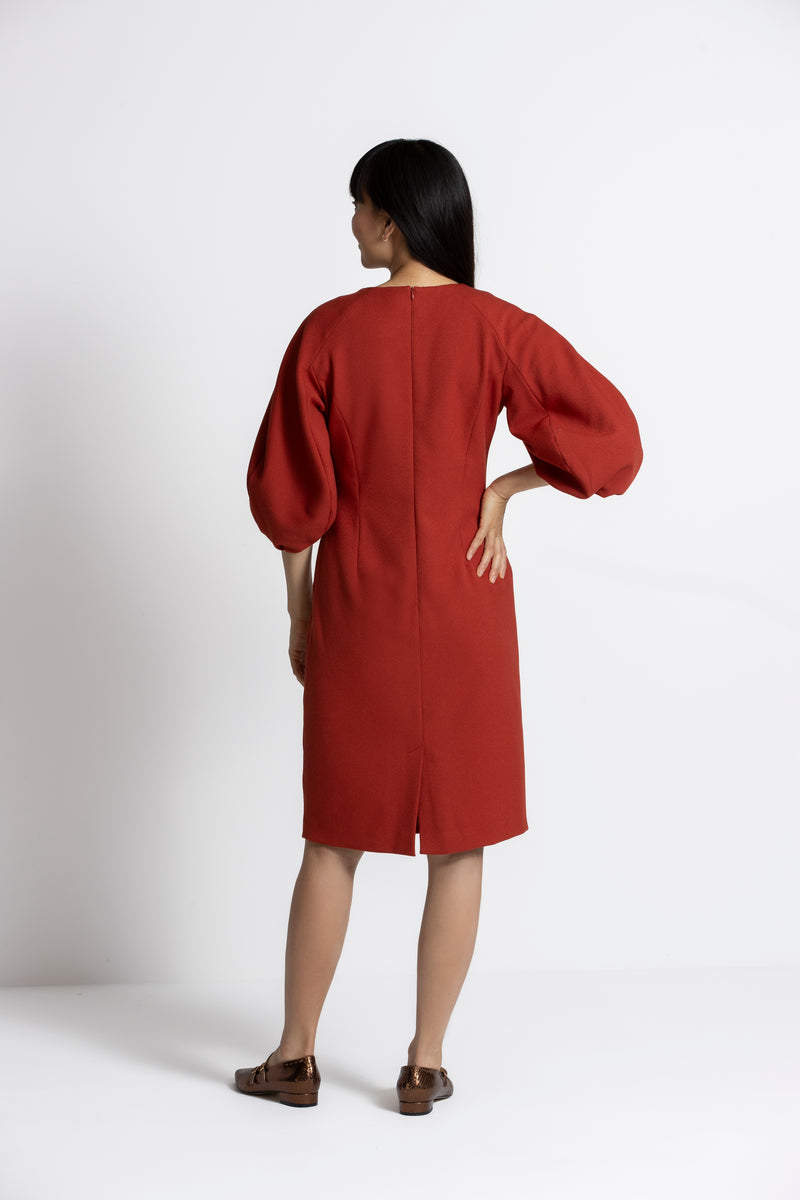 KOKAS Dark red dress