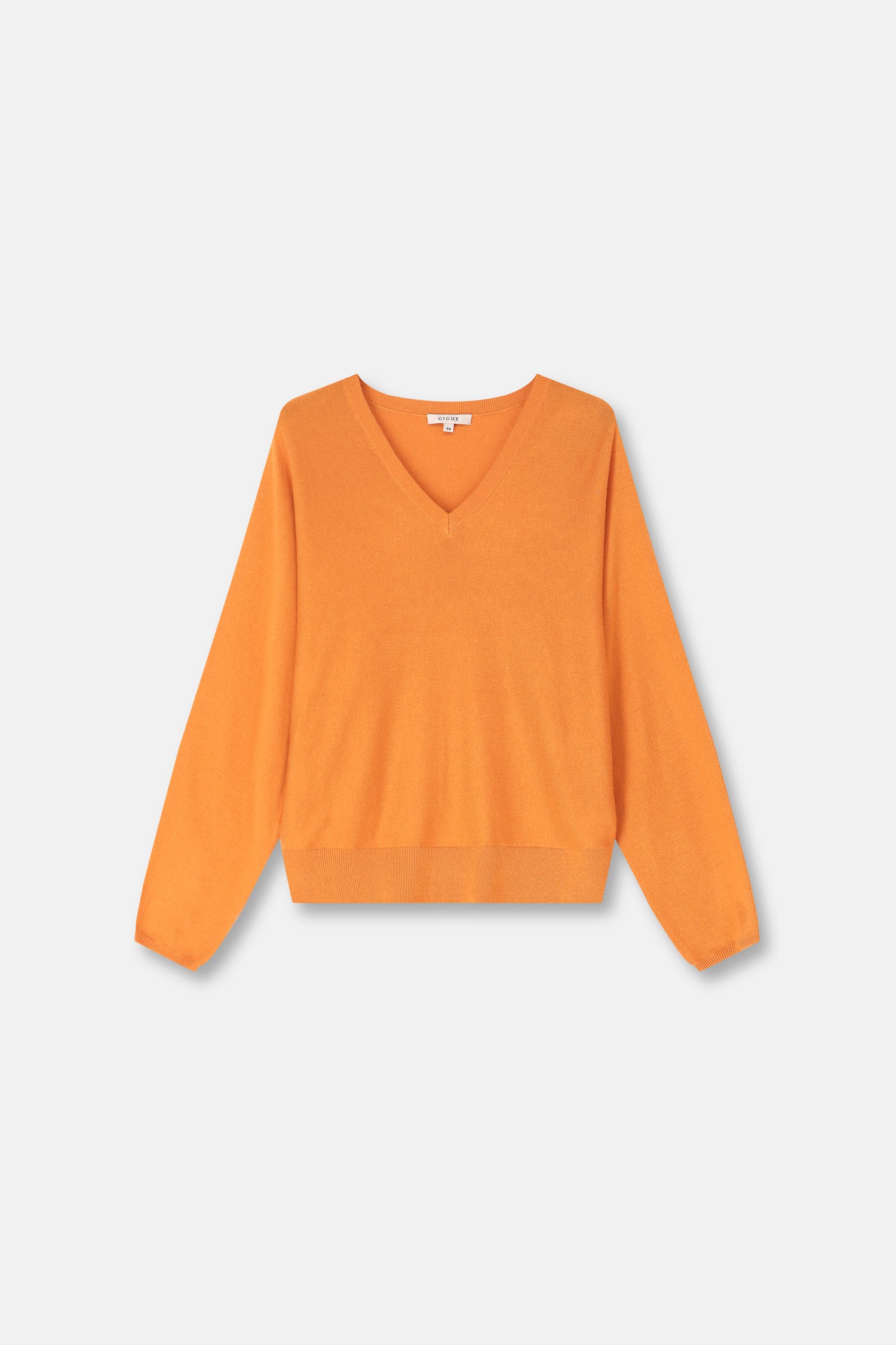 Lee oranje pull met  vleermuismouw