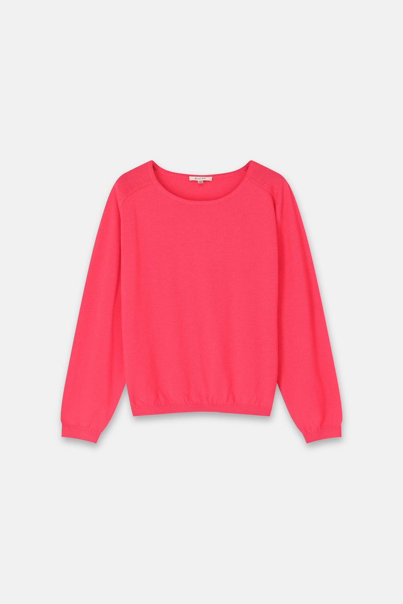 LEKAMI Pull rose foncé