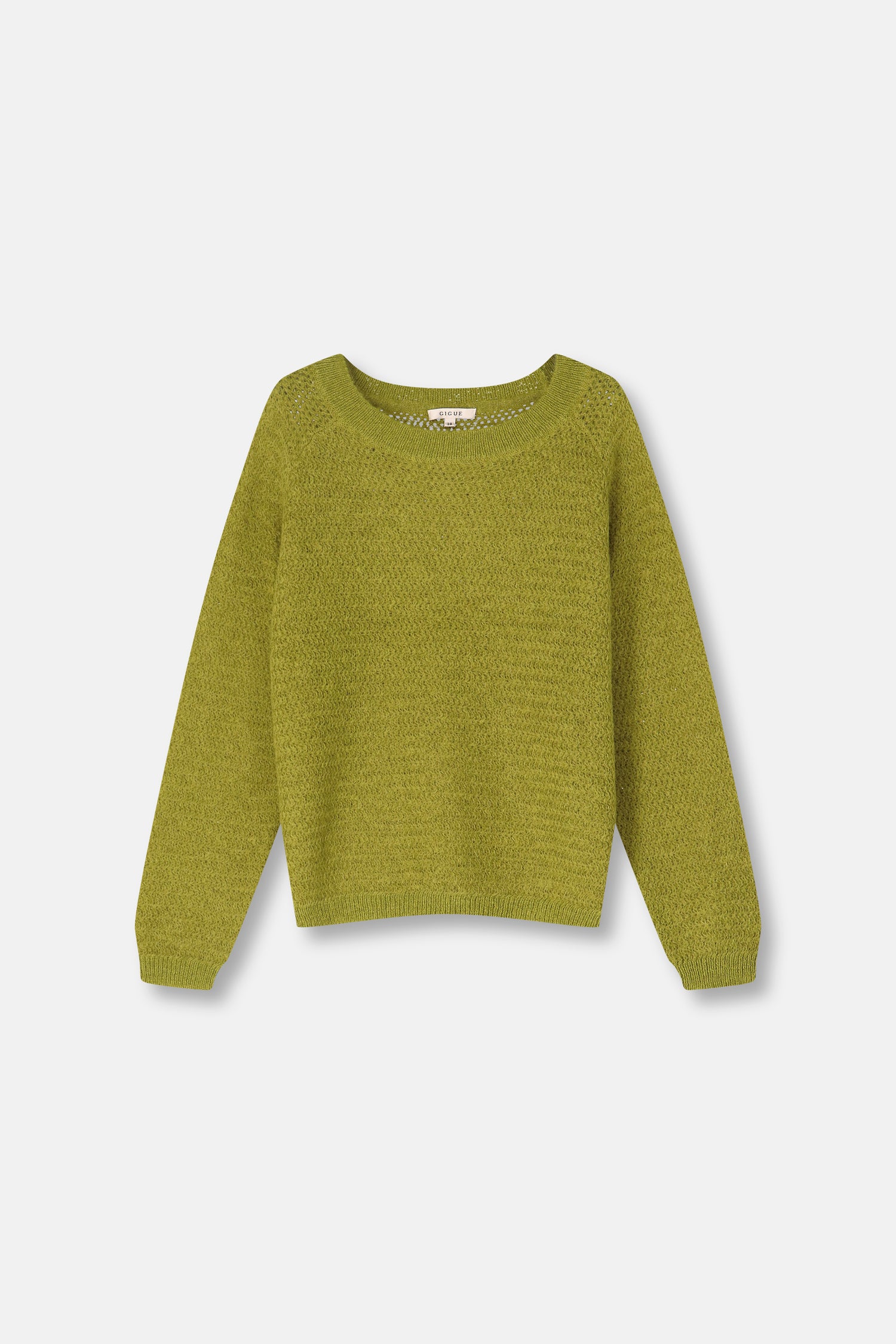 Leli  groene gebreide pull