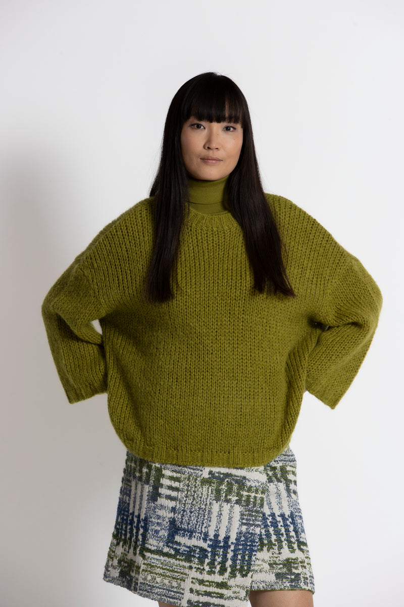 Leu groene oversized pull