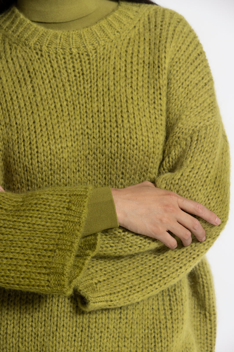 Leu groene oversized pull