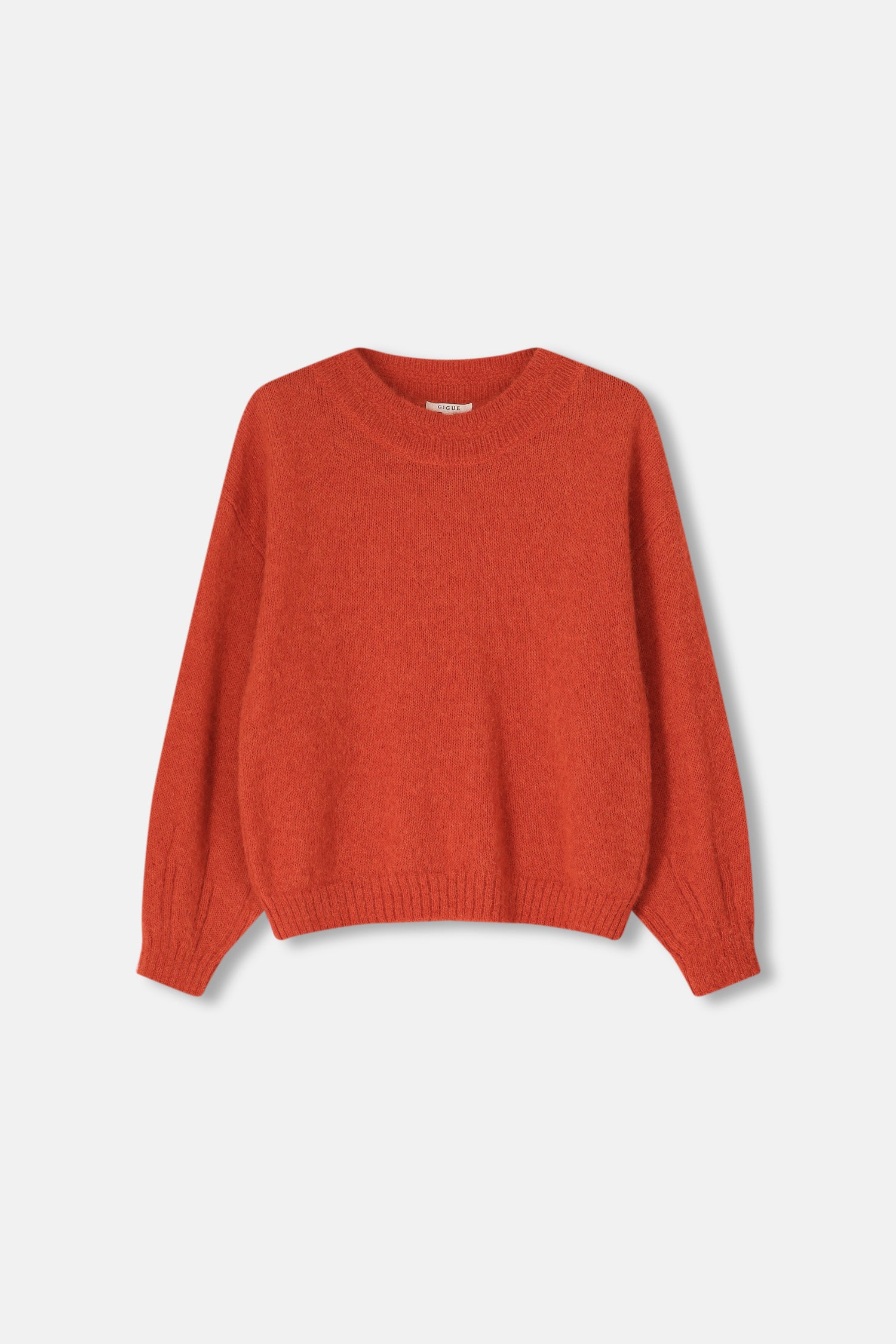 LIBEL Pull court en tricot rouge 