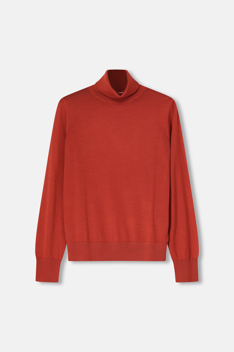 LODI Dark red poloneck pullover