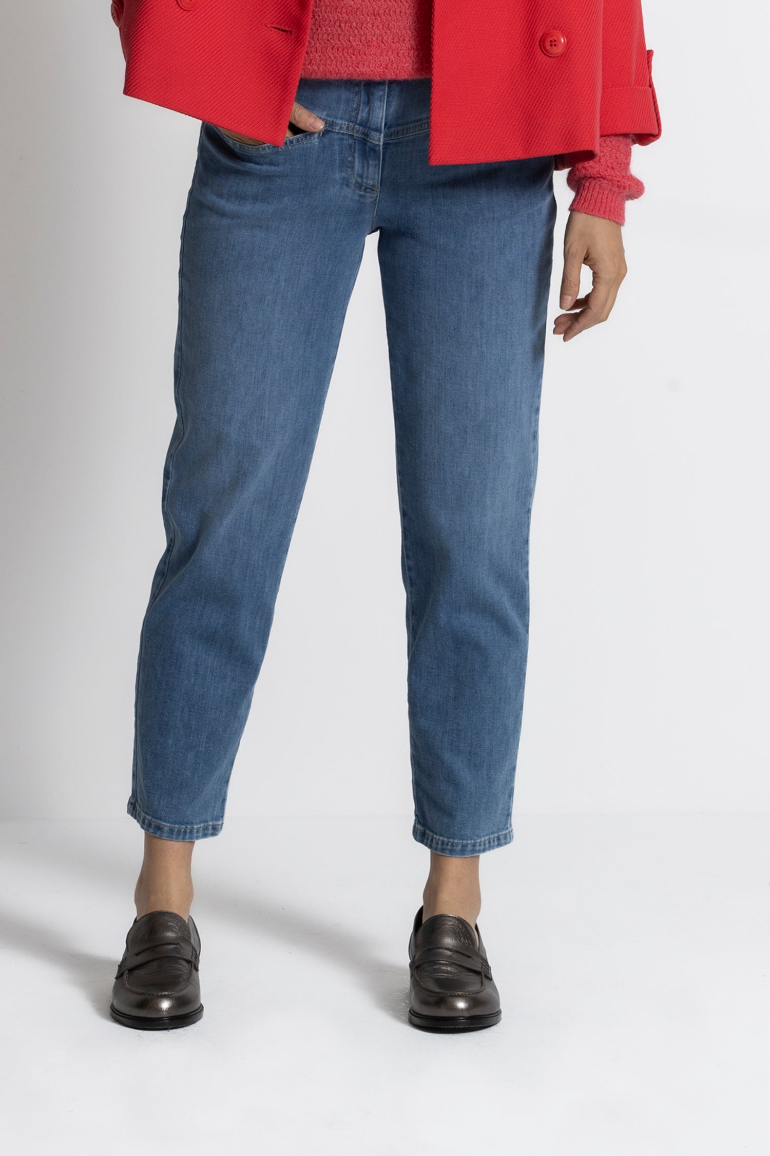 Rafaele blauwe cropped jeans