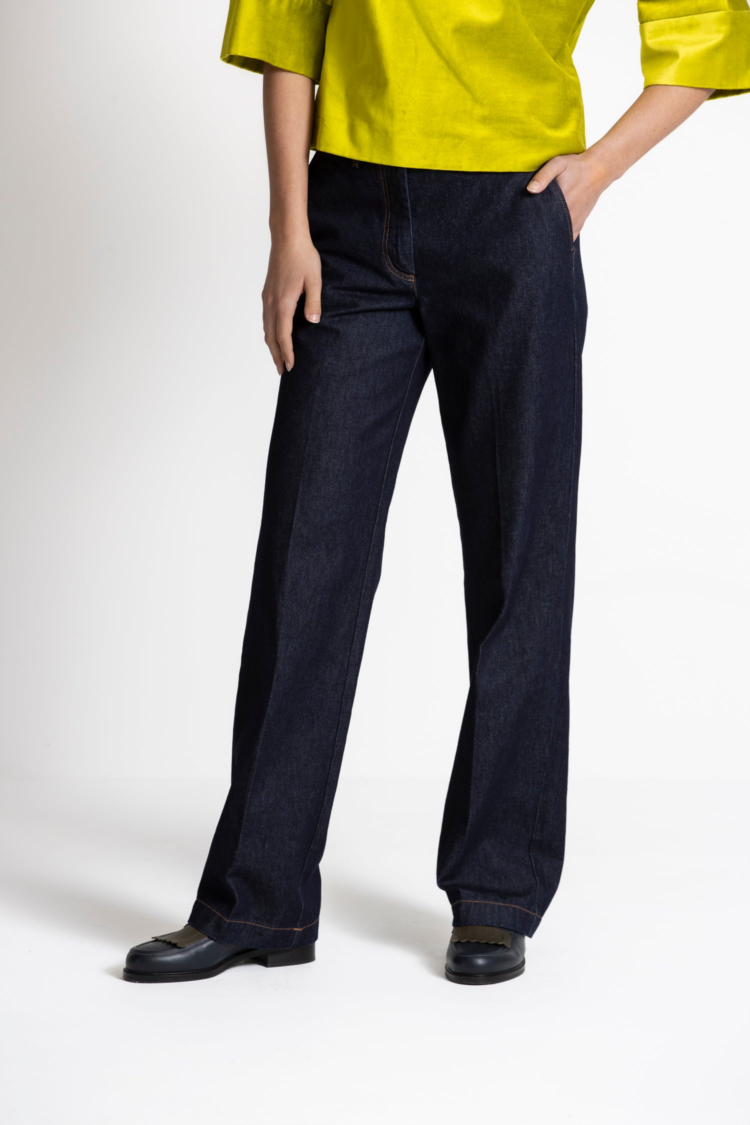 REGIS Dark blue loose fit jeans