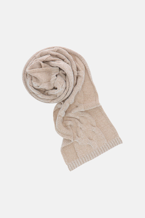 SCARF P26 Écharpe tricotée beige