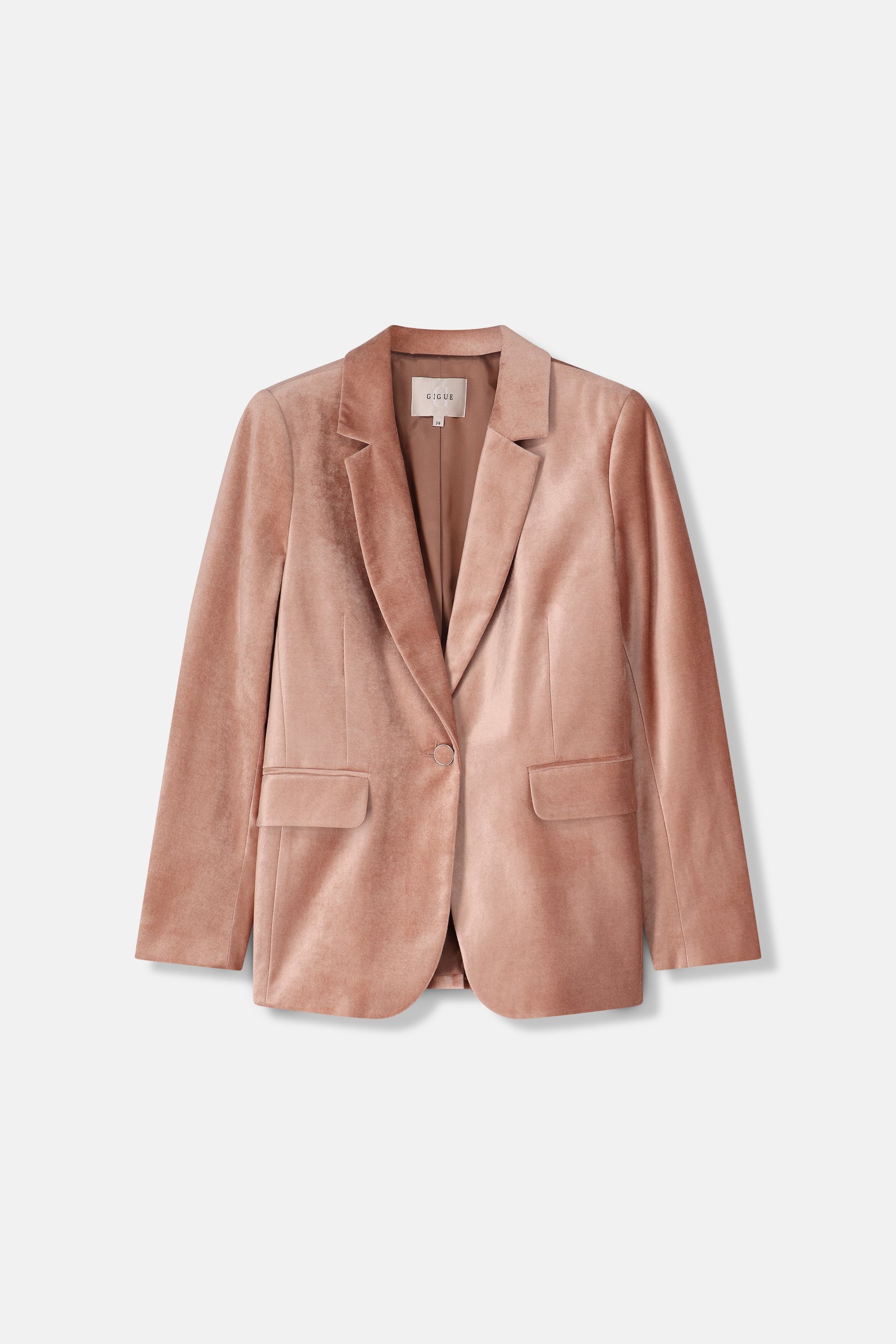 WETY Pink velvet blazer