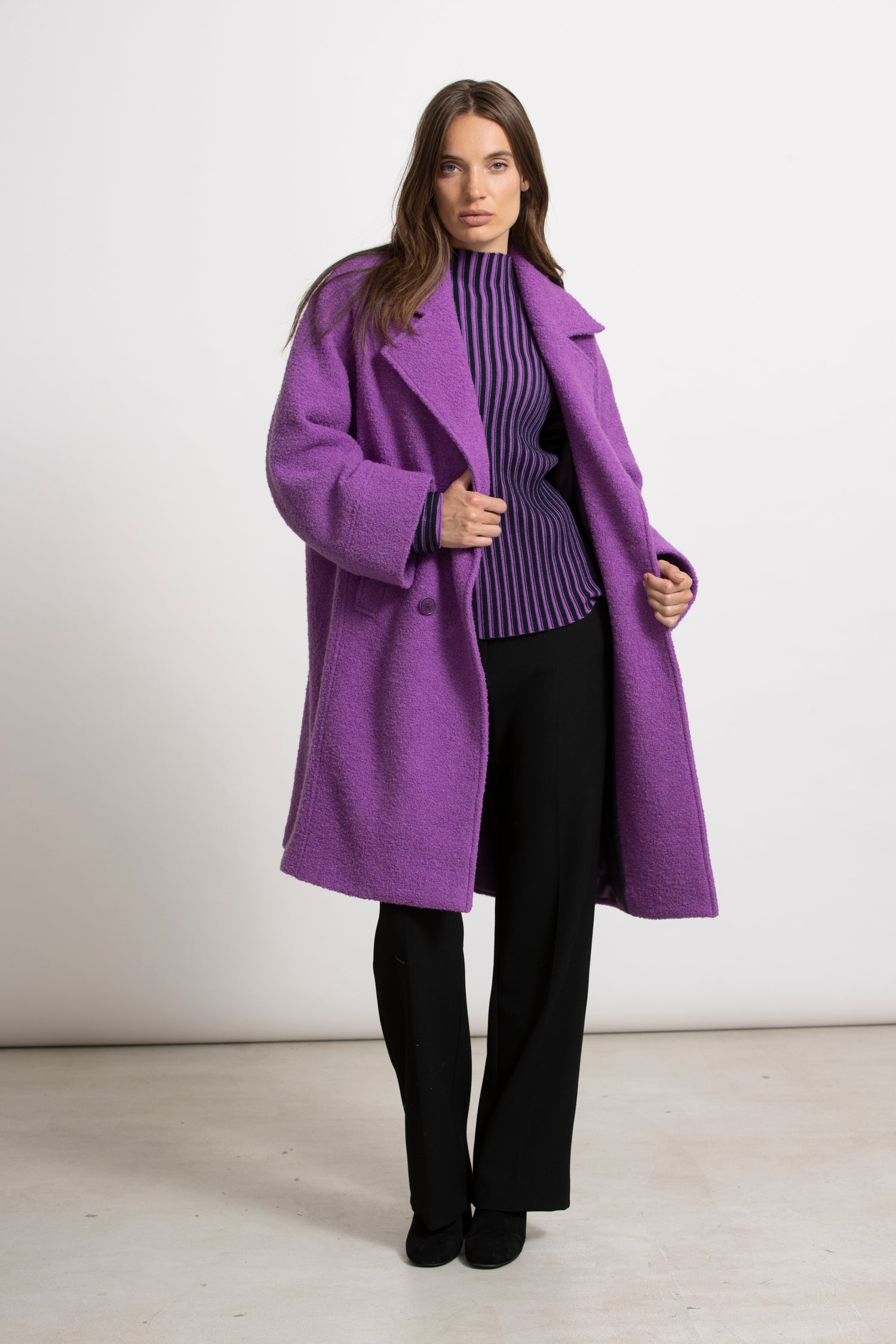 ANTON Paarse mantel