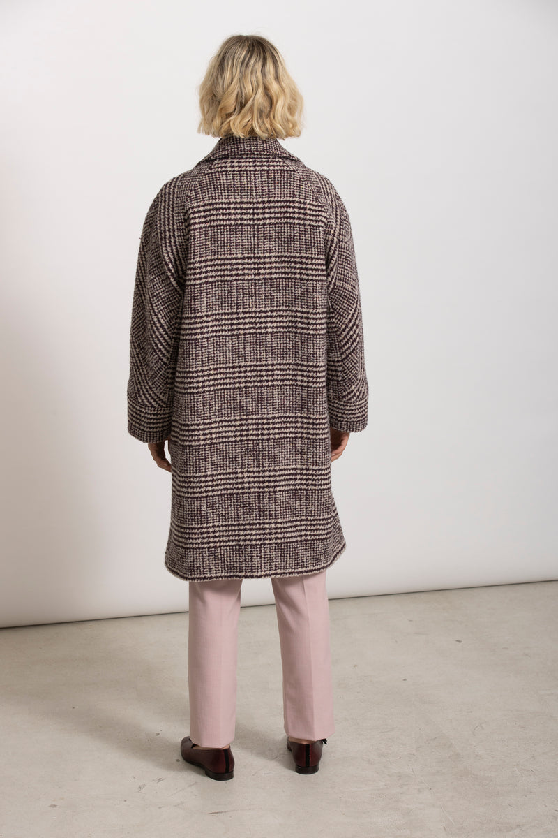 ANTON Geruite mantel