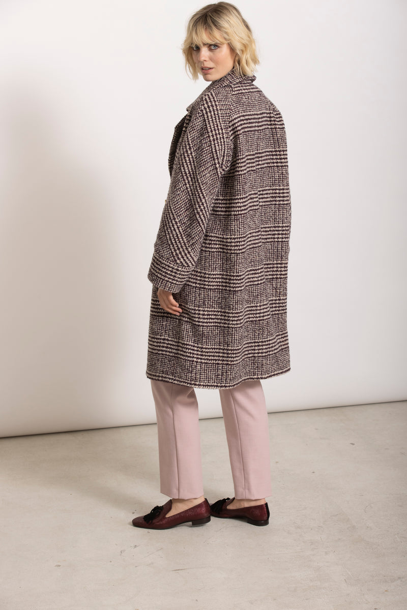 ANTON Geruite mantel