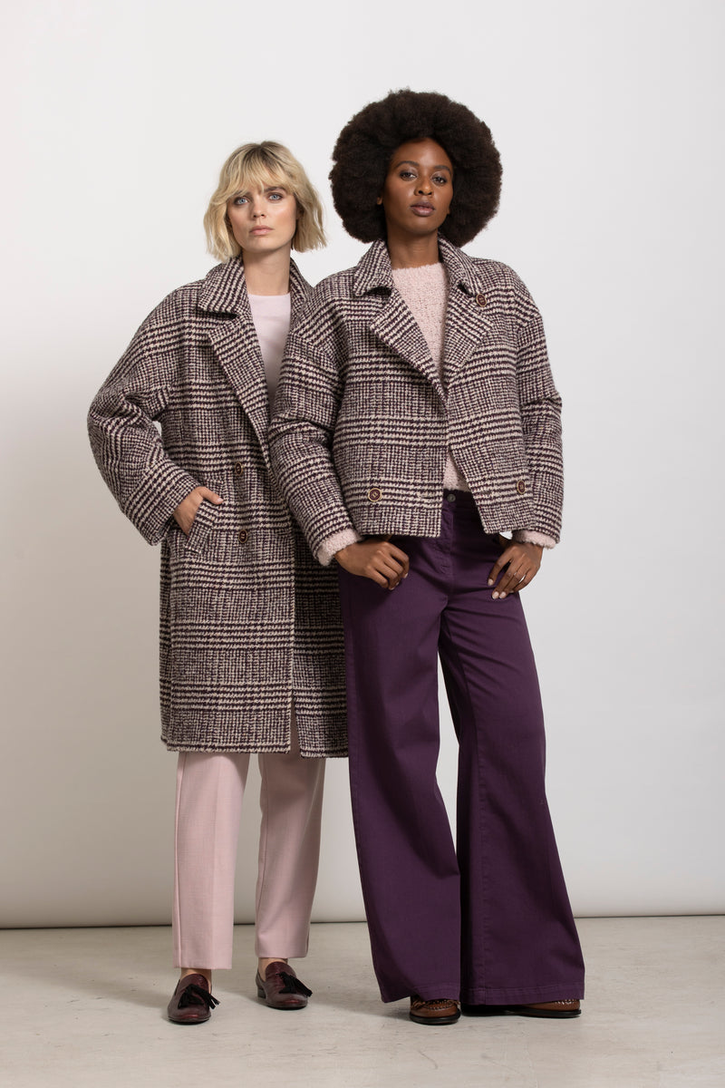 ANTON Geruite mantel