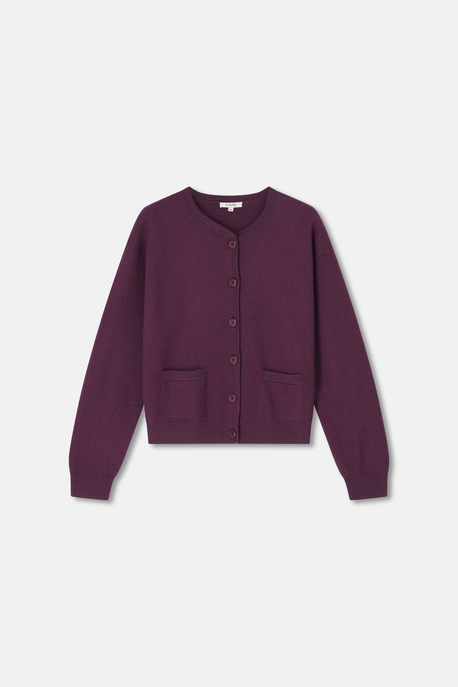 FOMA Cardigan merino bordeaux