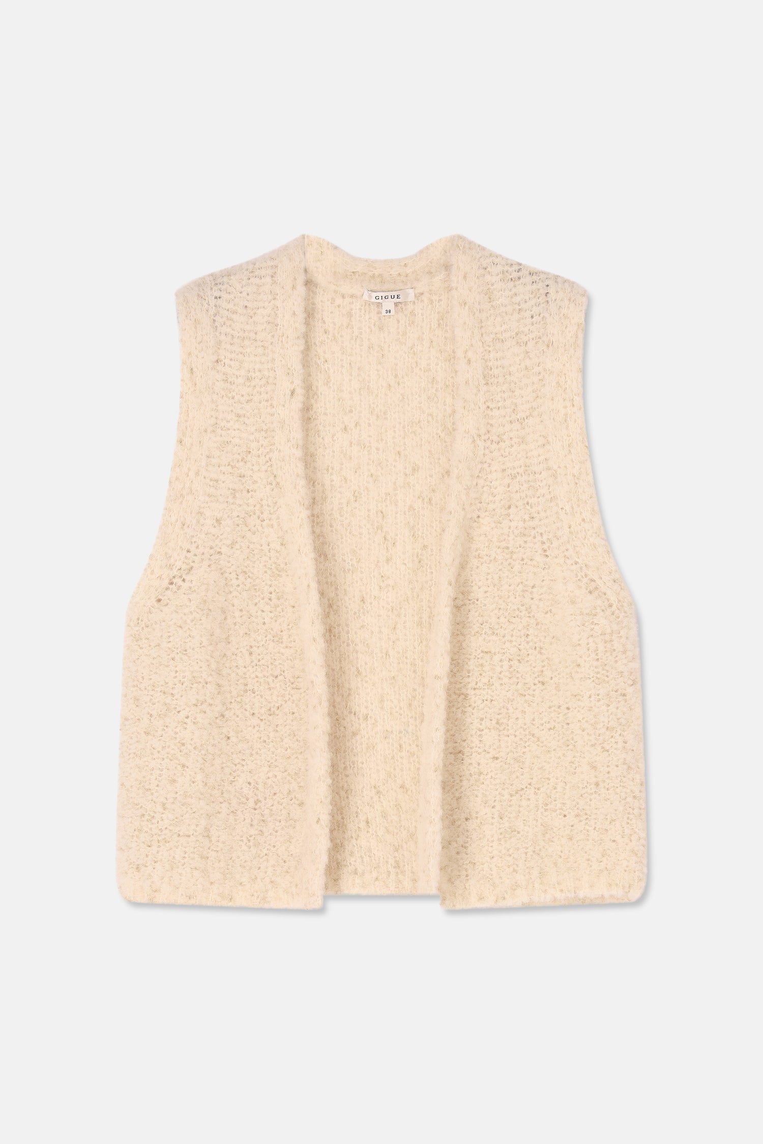 FUNDY Cardigan mouwloos écru