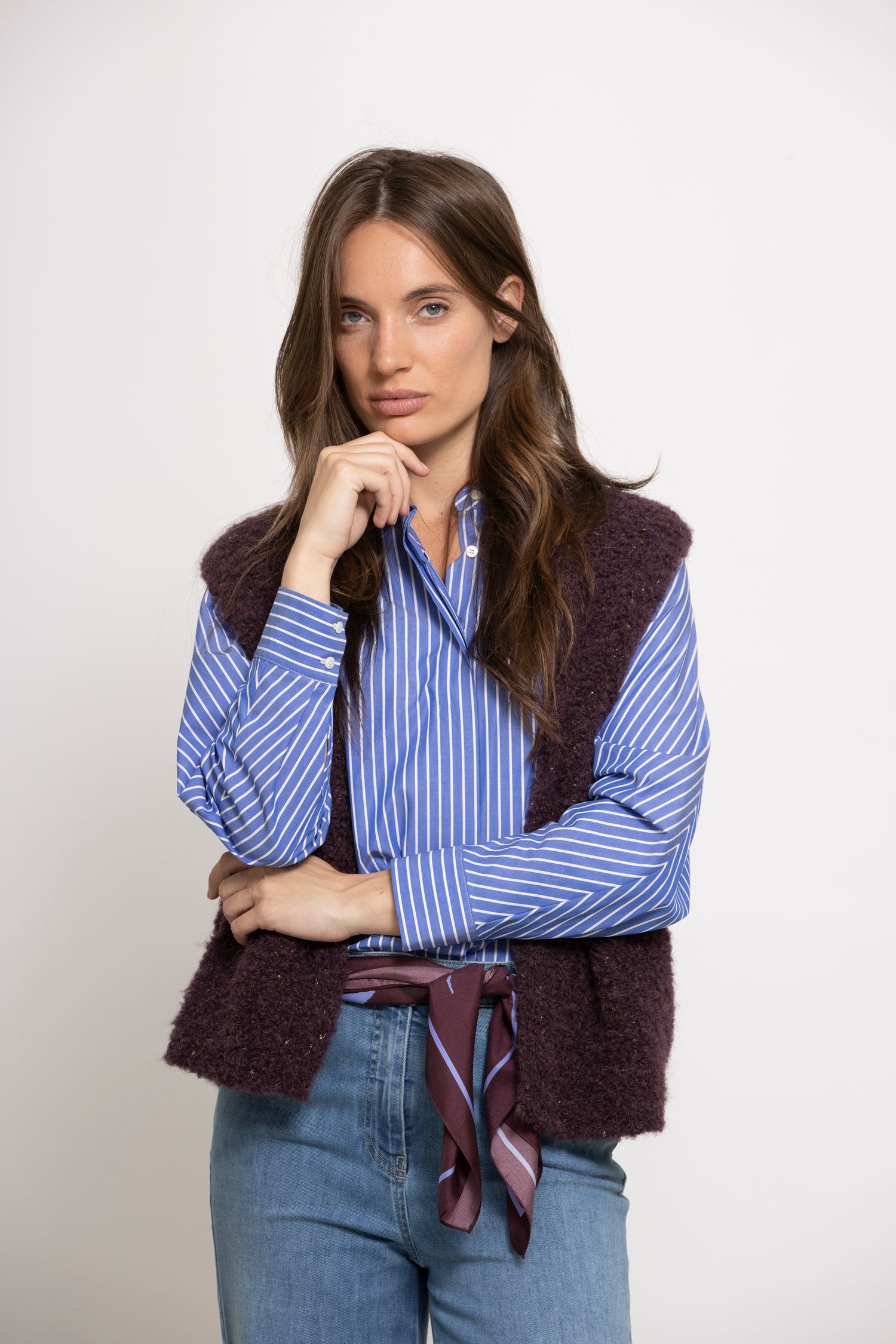 FUNDY Cardigan mouwloos bordeaux