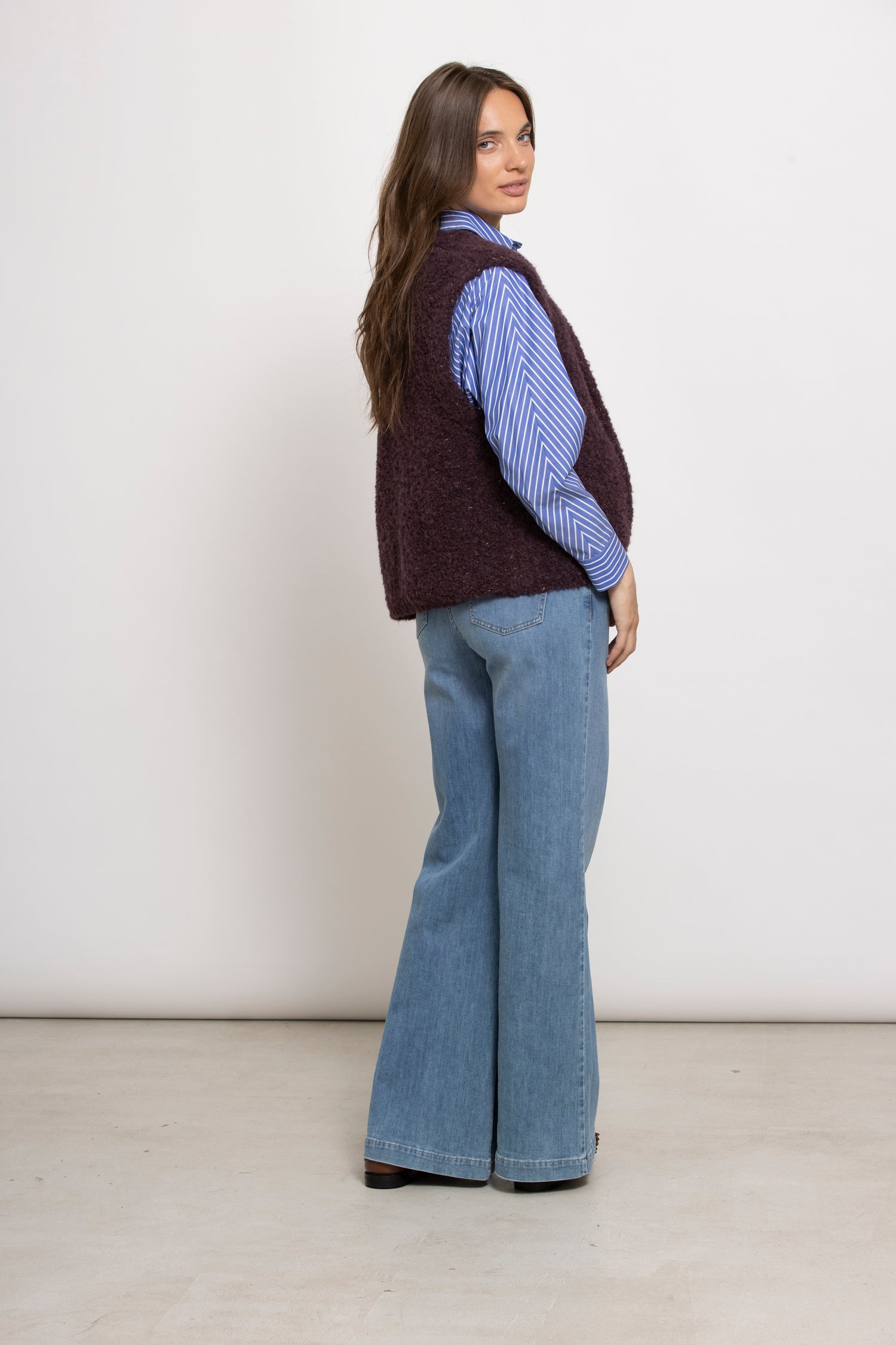 FUNDY Cardigan mouwloos bordeaux