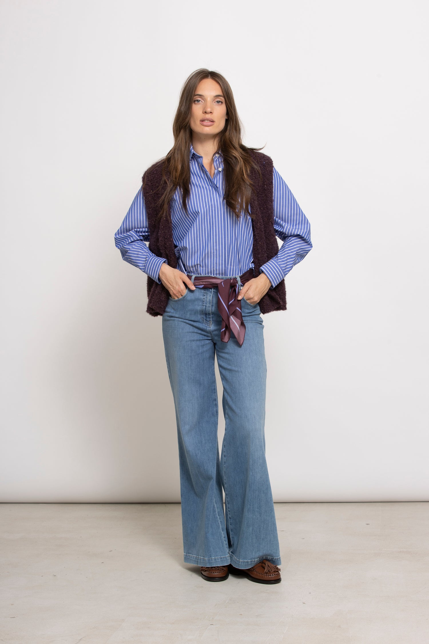 FUNDY Cardigan mouwloos bordeaux