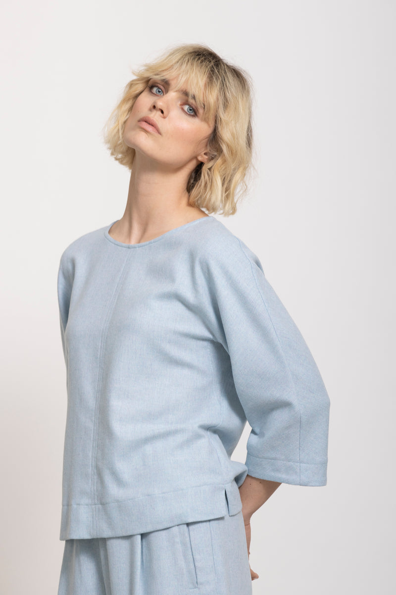 HASHY lichtblauwe top