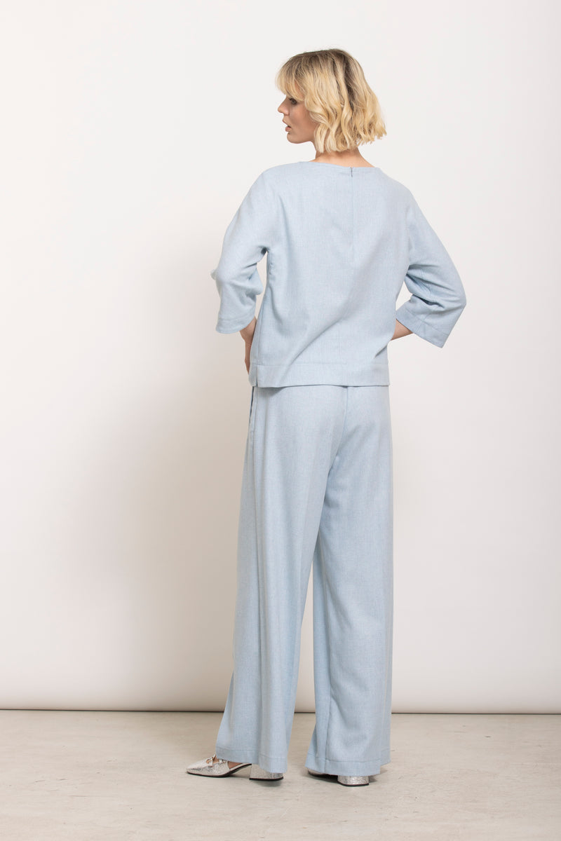 HASHY lichtblauwe top