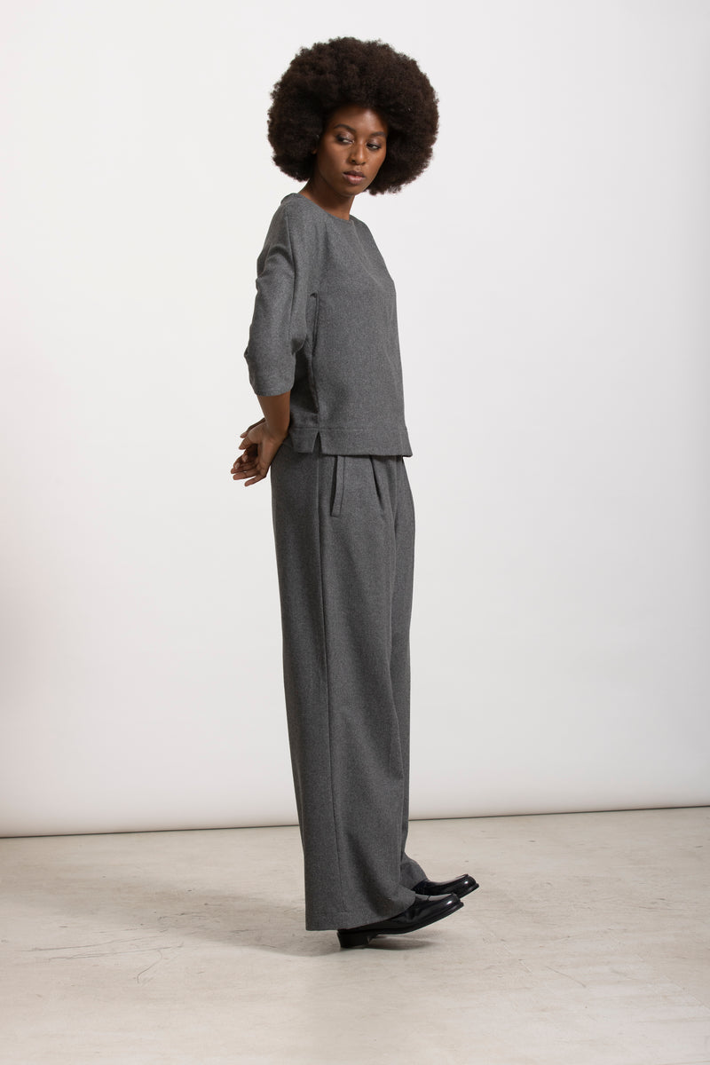 HASHY donkergrijze top