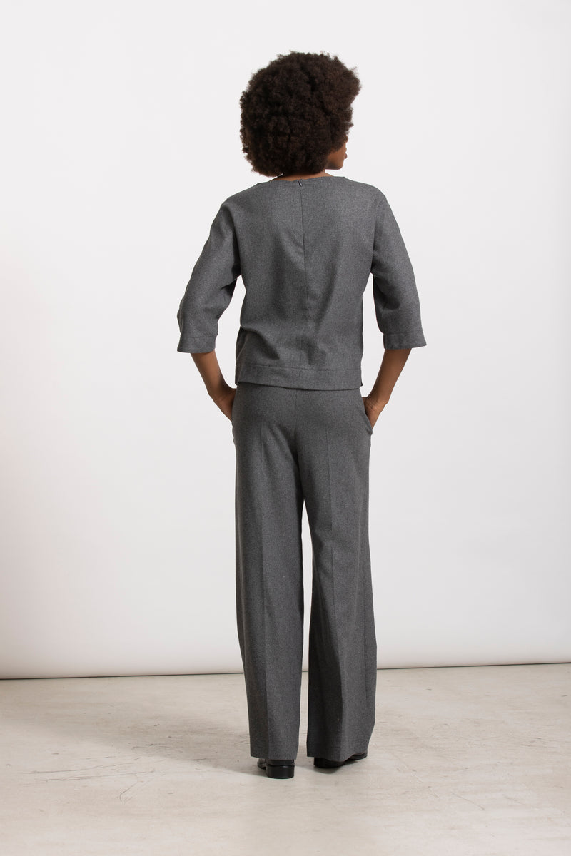 HASHY donkergrijze top