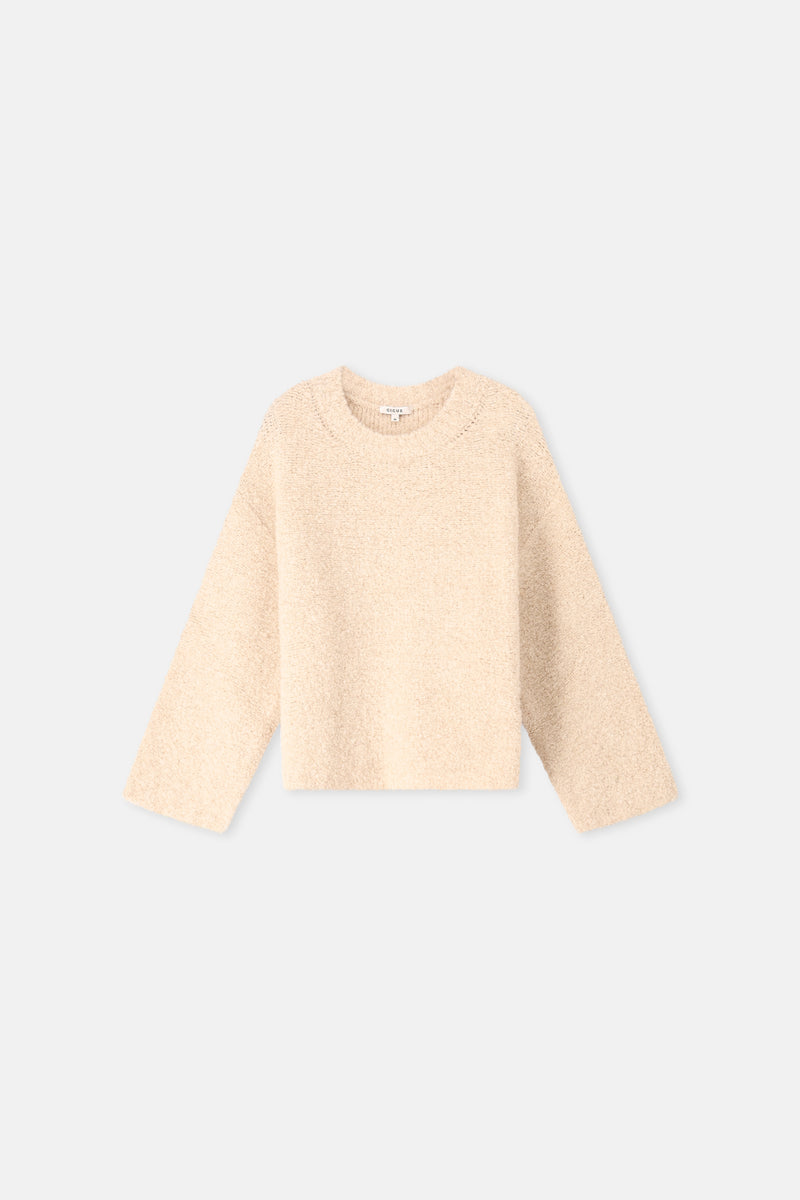 LUAN bouclé sweater ecru