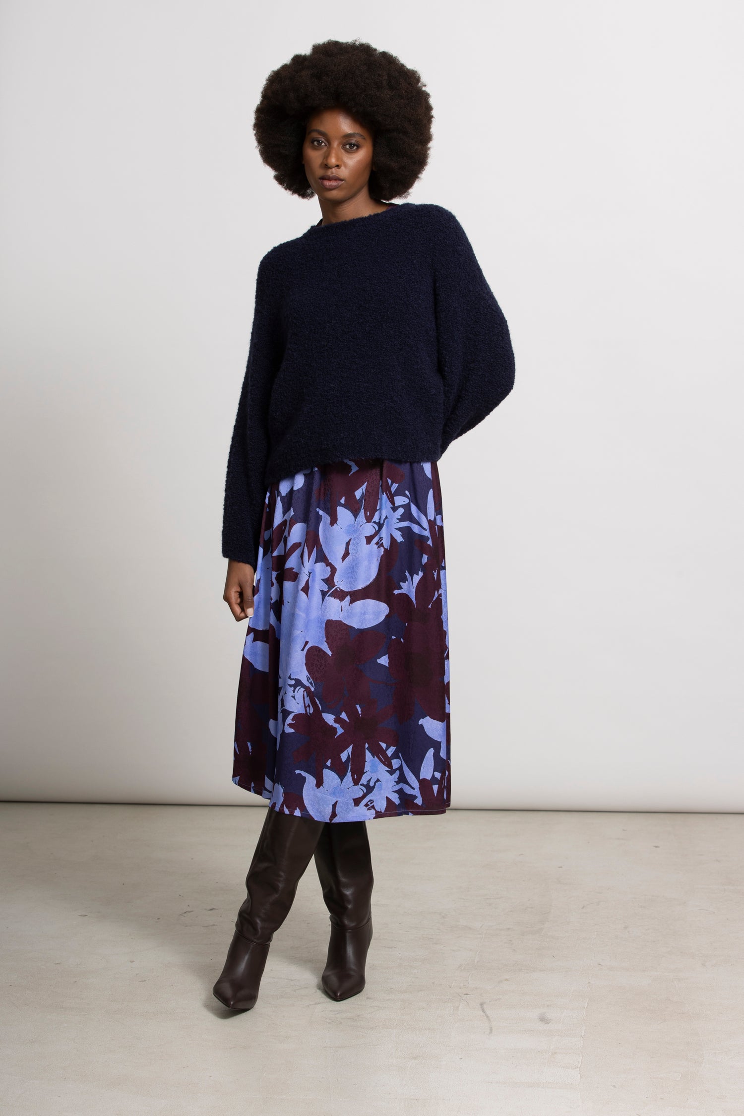 LUAN pull bouclette navy