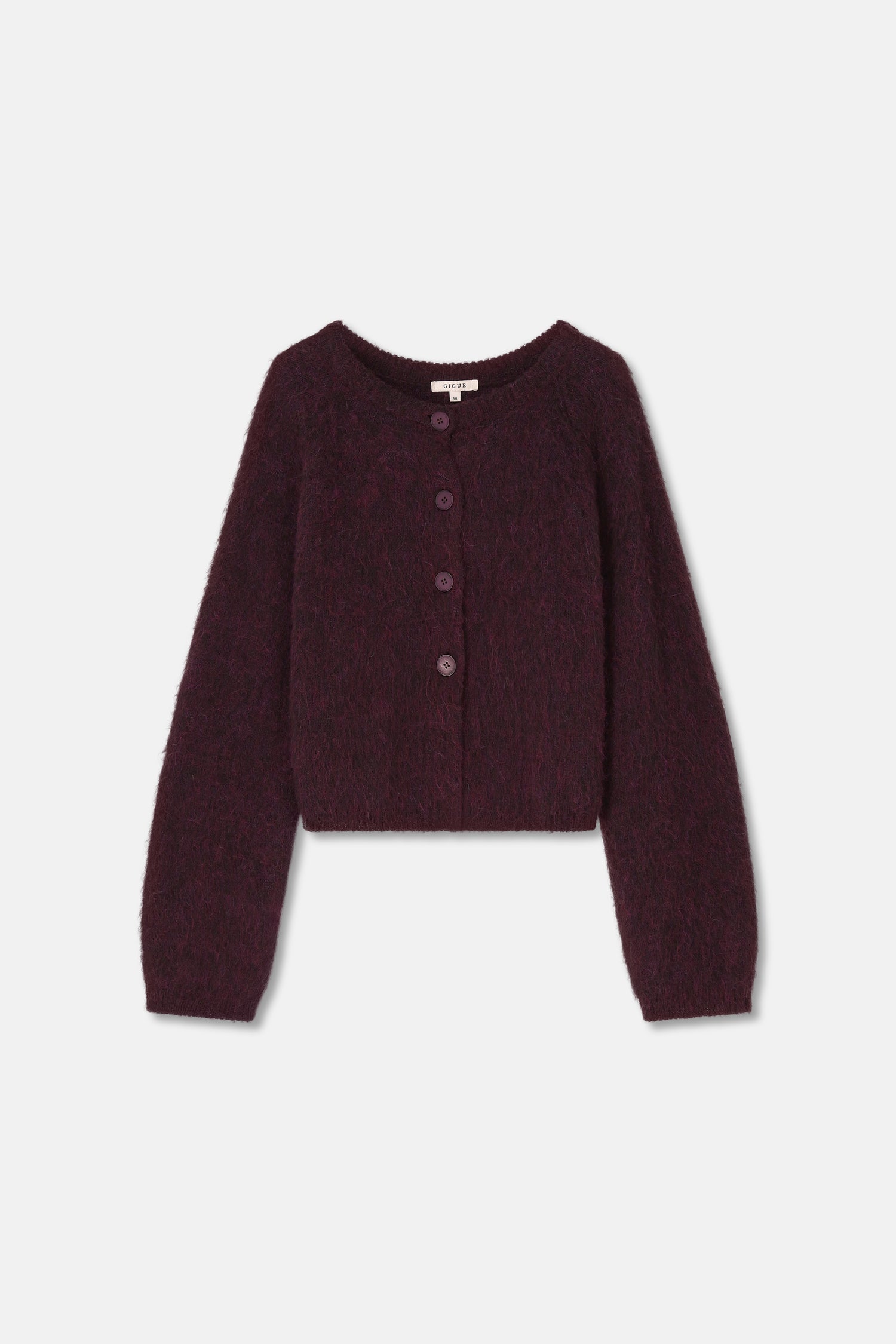 LUDO reversed cardigan bordeaux