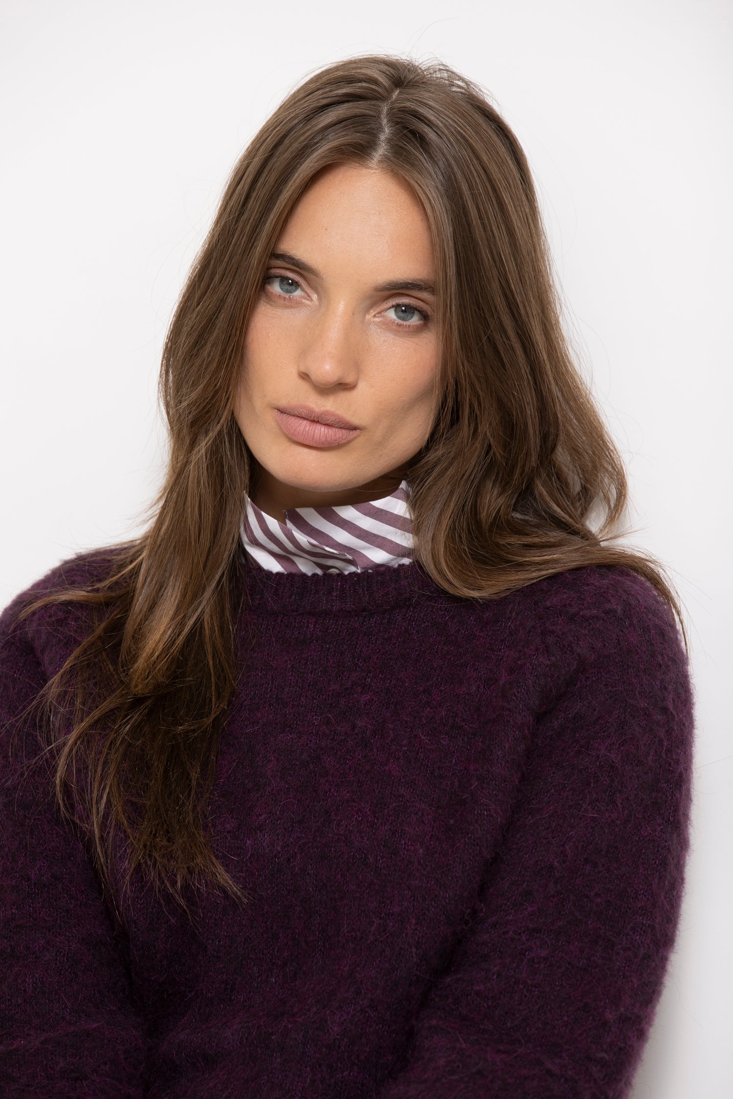 LUDO reversed cardigan bordeaux
