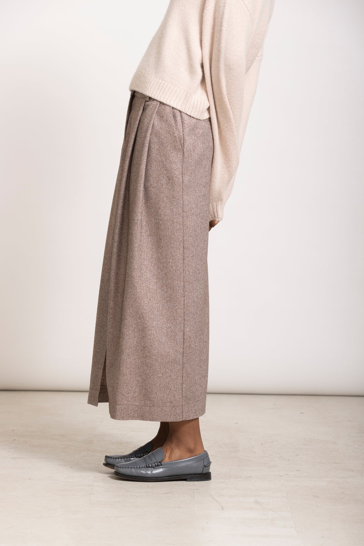 TOMSON bordeaux lurex rok