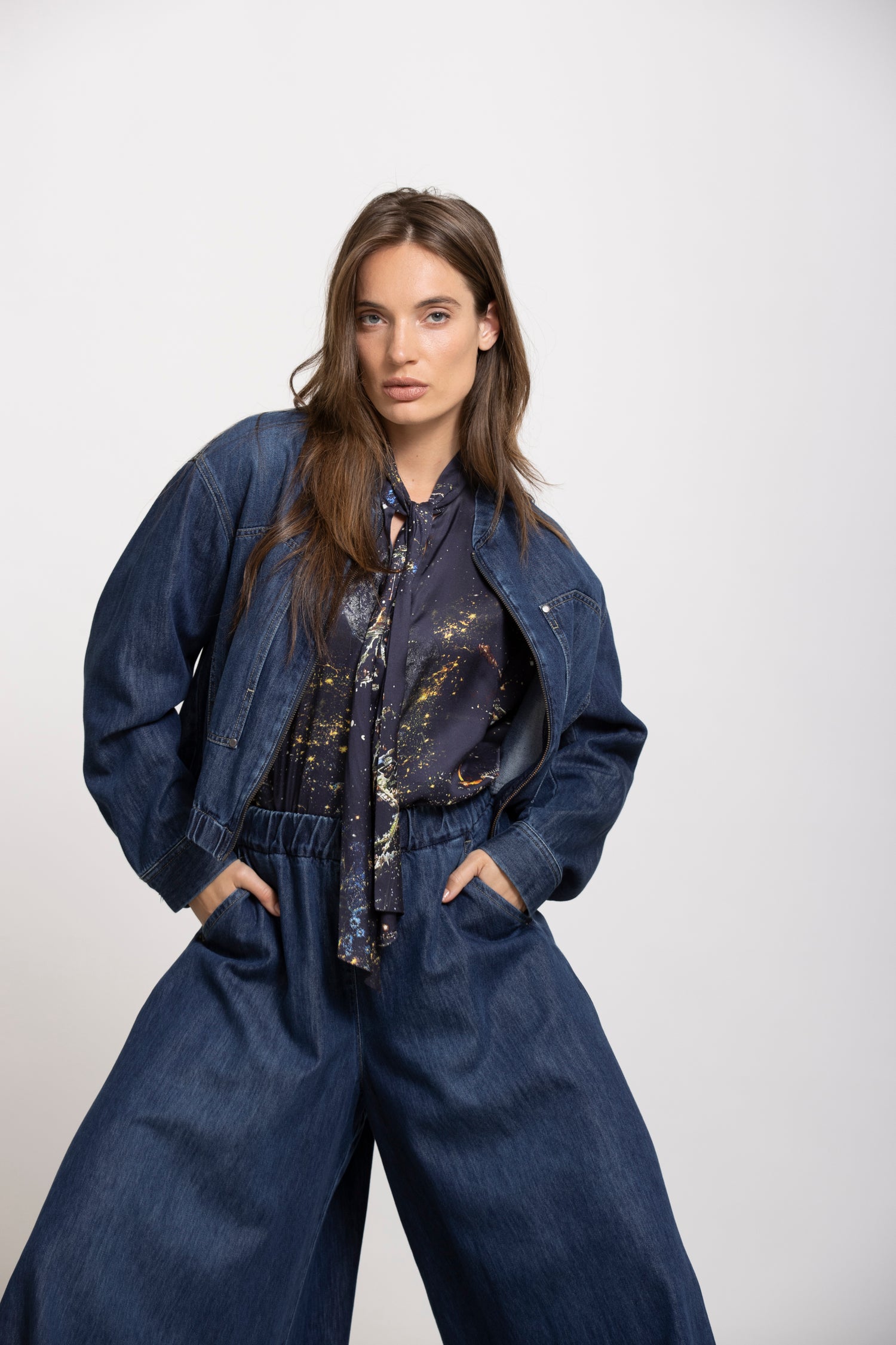 WOLSON vest donkerblauw