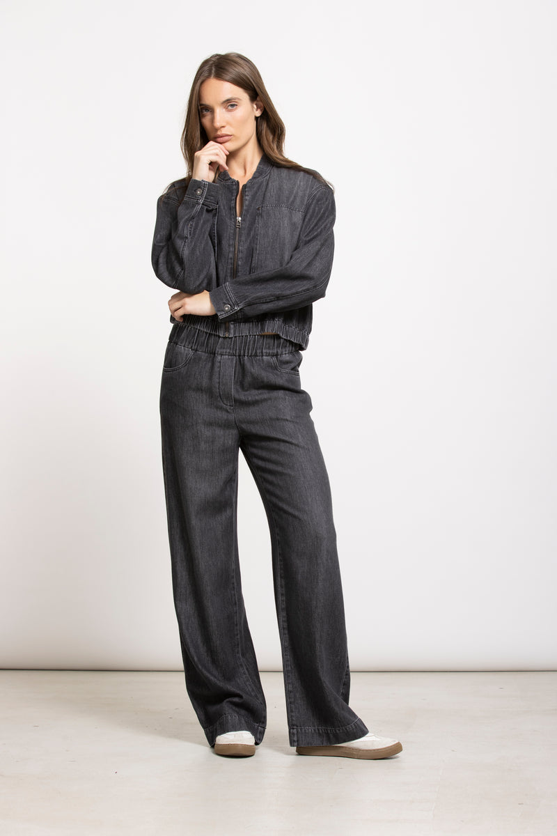 WOLSON vest donkergrijs