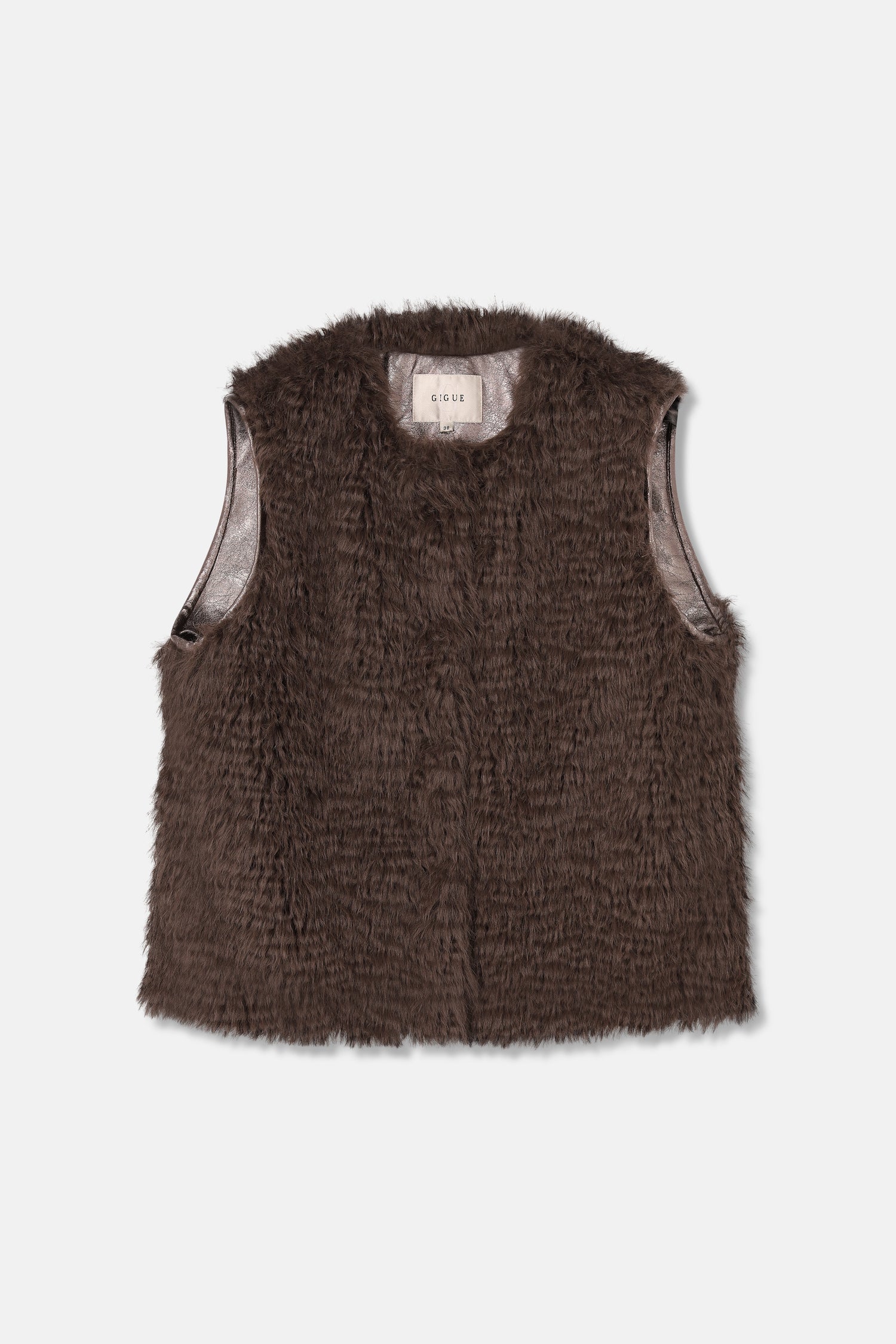 WOUF fake fur vest mouwloos