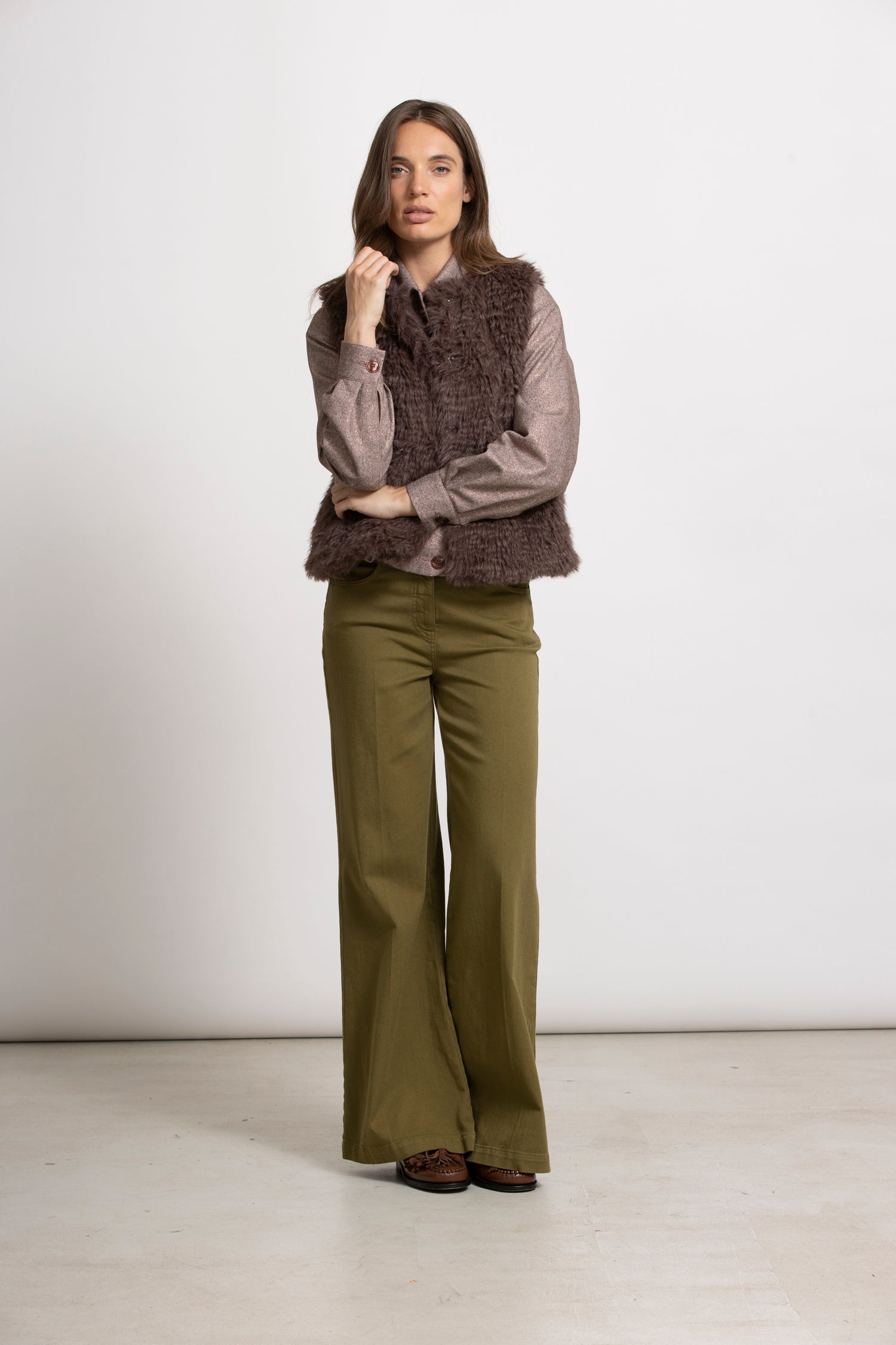 WOUF fake fur vest mouwloos