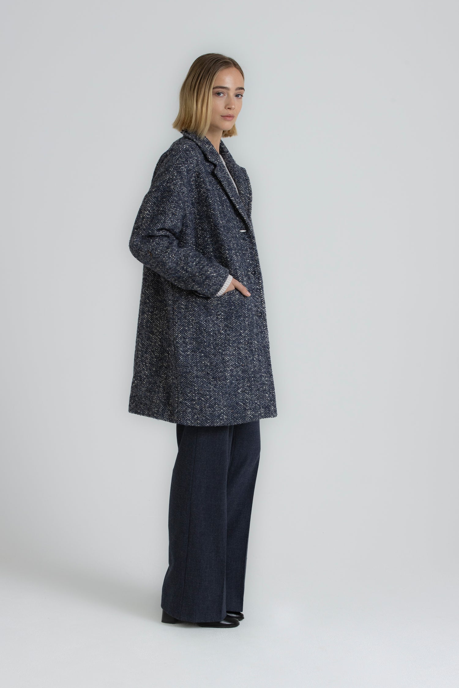 ALEK  blauwe mantel