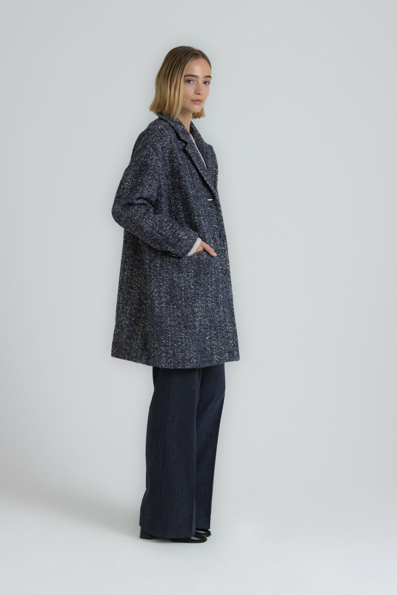 ALEK  blauwe mantel