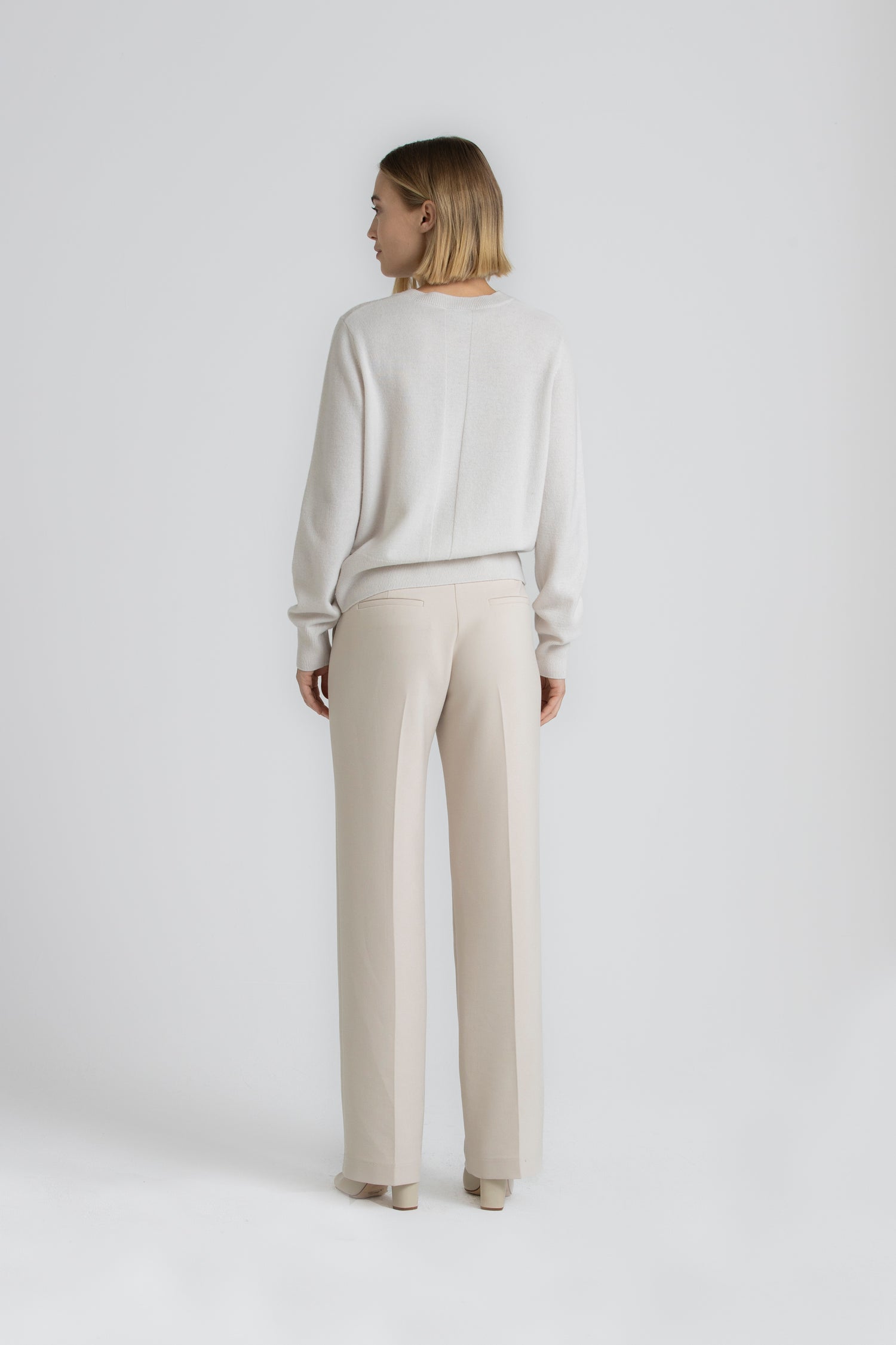 FANTA Crew neck cardigan mastic